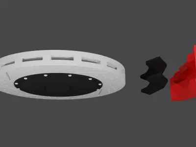 Car brake ventilated Free 3D model