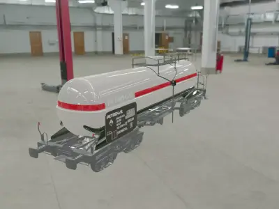 3D Model of Railroad tank wagon 3D model