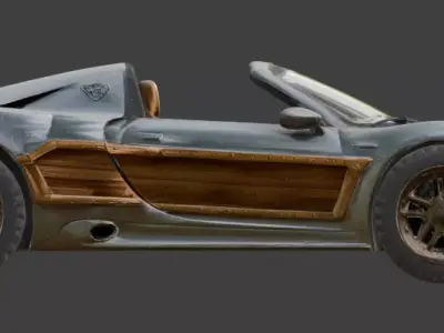 Desert Outlaw Pursuit Supercar 3d Low-poly 3D model