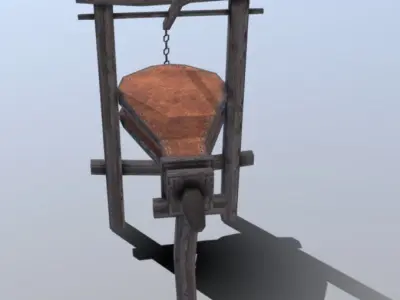 Medieval Bellows Low-poly 3D model