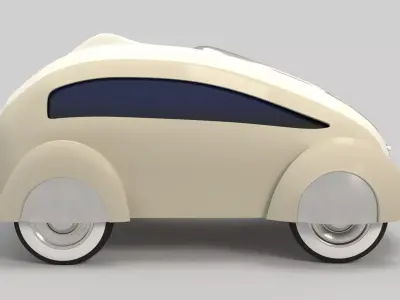  Sci Fi Concept Car Beige  3D model