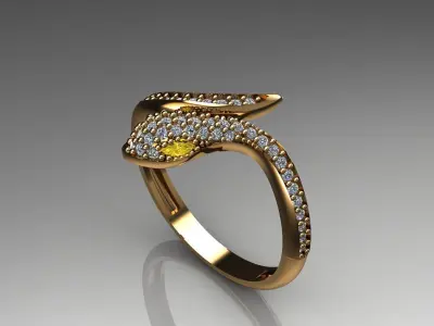 Snake Ring  3D print model 3D print model