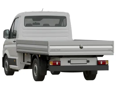 VW Crafter 2 Flatbed Truck 3D model
