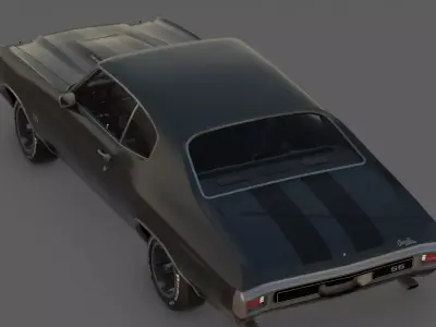 1970 Chevrolet Chevelle SS 454 3D Model The Golden Era Car Low-poly 3D model