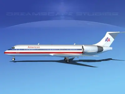 Boeing 717-200 American 3D model