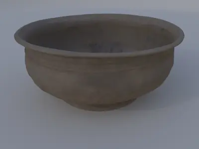 Pewter Serving Bowl 3D model
