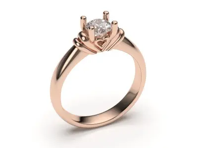solitaire with ring sizes  8 part S28 3D print model