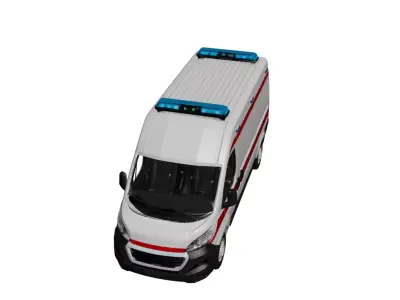 Modern Ambulance Emergency Medical Response Vehicle 3D model