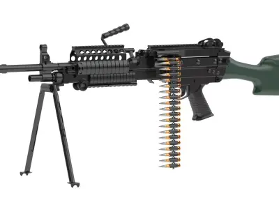 Mk 48 Machine Gun 3D model purchase