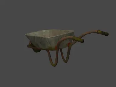 3D Card wheelbarrow with blood Free low-poly 3D model