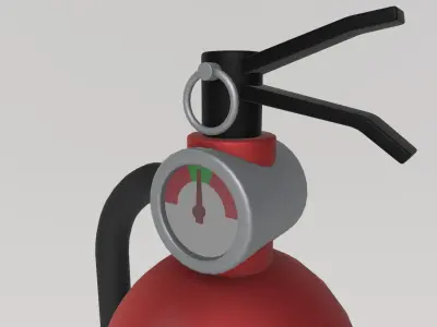 Stylized Low-Poly Fire Extinguisher Low-poly 3D model