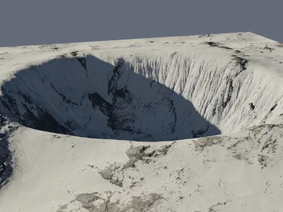 Snow crater Free 3D model