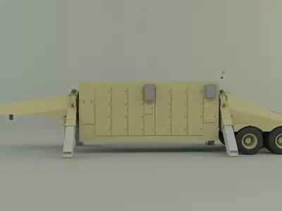 trailer an tpy 2 radar 3D model