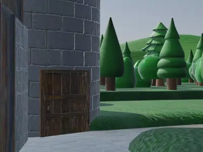 Medieval Village Landscape 3D model