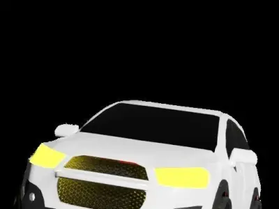 KKAZLcaptiva car Low-poly 3D model
