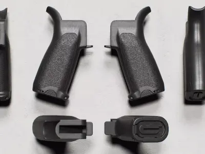 Bravo Company - BCM Grip Mod 3 - Replica Low-poly 3D model