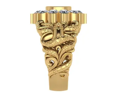 Shivji  Antique Gents Men Ring   3D print model