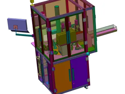 Chip reading and laser marking machine 3D model