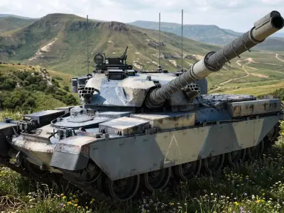 FV4201 Chieftain Main Battle Tank - Game ready Low-poly 3D model