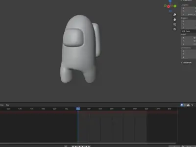 AMONG US MODEL Low-poly 3D model