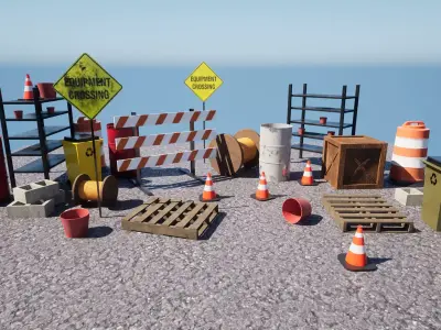 Construction Site Pack Vol 1 Low-poly 3D model