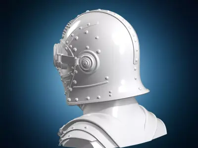 Steampunk Iron Helmet 3D Print Model 3D print model