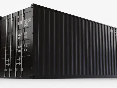 20Ft Cargo Container - Black - Clean 3D model