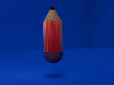 Cartoon 3D Pencil Free 3D model