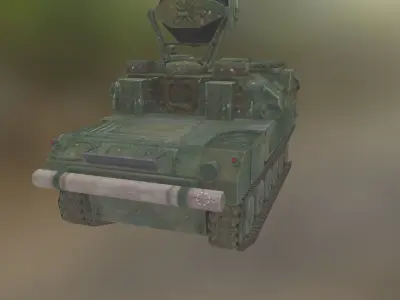 tank zsu 23 Low-poly 3D model