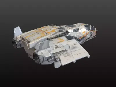 Space Dropship STL Compact Military Transport 3D print model