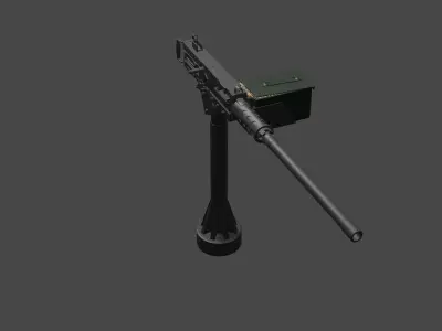 M2 Browning 3D model