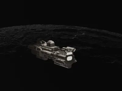 Darkeagle Battle -47 Spaceship Low Poly 3D MODEL Low-poly 3D model