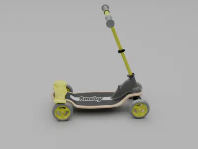 Baby stroller Low-poly 3D model buy