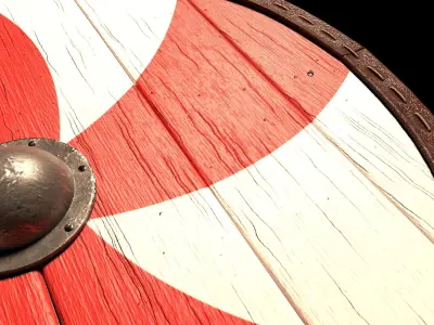 Viking Shield Free low-poly 3D model