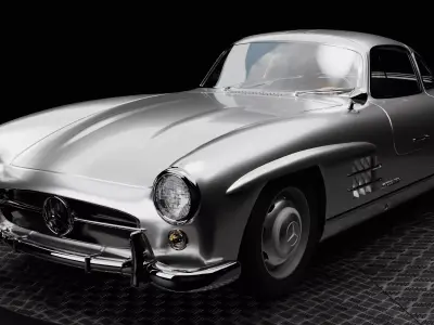 Mercedes-Benz 300SL Gullwing Low-poly 3D model