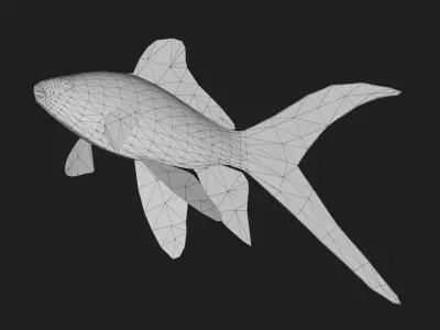 Carp fish Low-poly 3D model