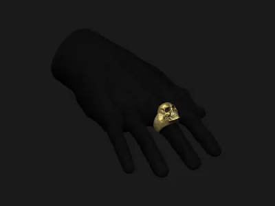 Skull Ring 3D print model