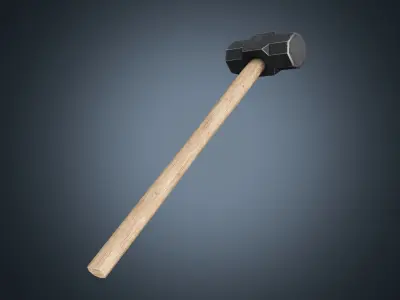 Sledge Hammer PBR Low-poly 3D model purchase