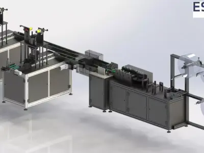 DISPOSABLE MASK MANUFACTURING MACHINE 3D model
