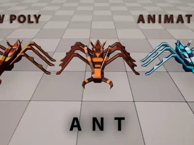 Stylized Ant Low-poly 3D model