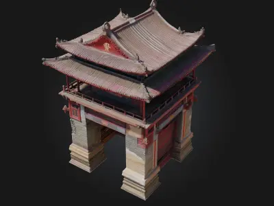 Ancient Pavilion Model  A Tranquil Tribute to Classical Heritage 3D model
