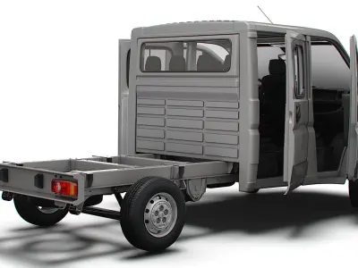 Citroen Jumper Chassis Truck CrCab 3450WB HQInterior 2023 3D model
