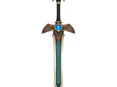 Pharaoh Guardian Blade 3D Model Low-poly 3D model