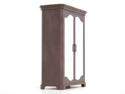 Antique Wooden Wardrobe Low-poly 3D model