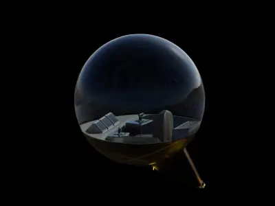 Sphere futuristic aircraft 3D model