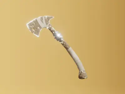 Earth Axe - Elemental Axe - Model 01 Low-poly 3D model