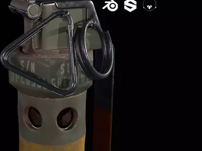 M42 Flashbang Low-poly 3D model