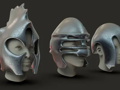 50 Models Of Helmet-Military - Army-Weapons-Vol 03 Low-poly 3D model