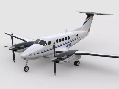 Beechcraft King Air 200 3D model