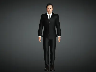 Elon Musk- Realistic Character 3D model 3D model